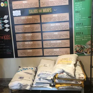 The menu