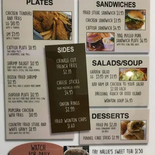 Page 2 of our 2-page menu