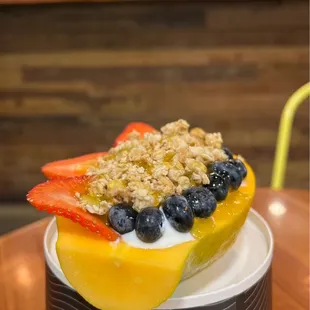 Papaya Bowl with Greek Yogurt for my inner Sacred Feminine