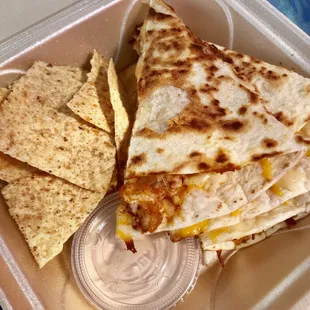 Shrimp quesadilla
