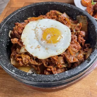 Kimchi Pork Dolsot