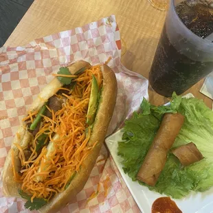 Vietnamese A2. Chicken Sandwich. Egg Rolls (2pc)