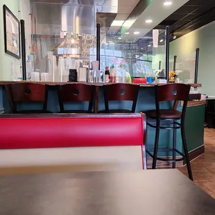 Interior booth seating