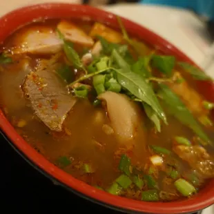 a bowl of soup on a table