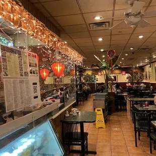 the interior of the restaurant