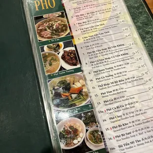 the menu