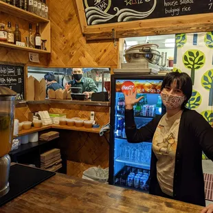 Friendly efficient takeout staff