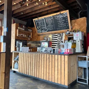 the inside of a restaurant