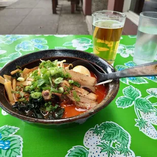 Spicy Miso Ramen. Very good. Spice level is pretty mild.