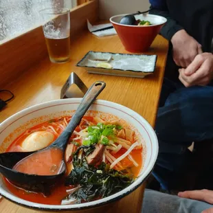 Spicy ramen. Two thumbs up!