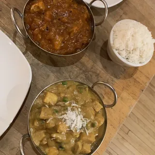 Coconut Tofu, Mushroom and Green Peas