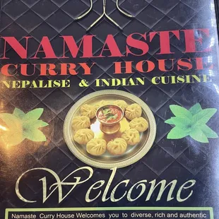 Front of Menu