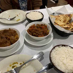 a variety of dishes