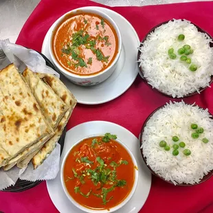 Chicken tikka and Butter chicken