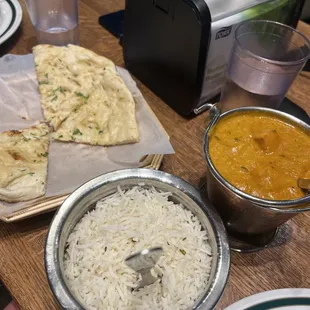 1. Paneer Butter Masala and Garlic Butter Naan