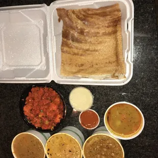 a variety of food items