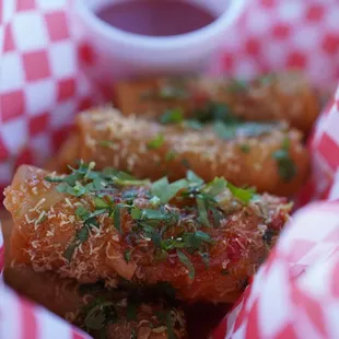 Paneer Tikka Burrito Spring Rolls Samosas