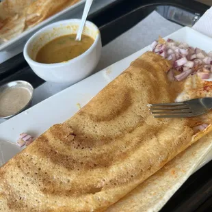 Onion dosa.