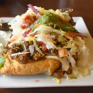 One of the Indian street food options. It was packed full of flavor!