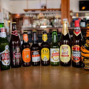 a variety of beers