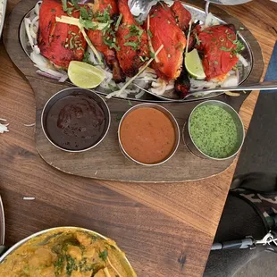 Tandoori Chicken and vegetable curry