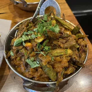Kadhai Bhindi (stir-fried okra)