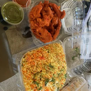 Vegetable Biryani Chicken Pakoras