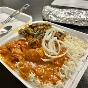 Chicken Tikka Masala and Veg. Biryani