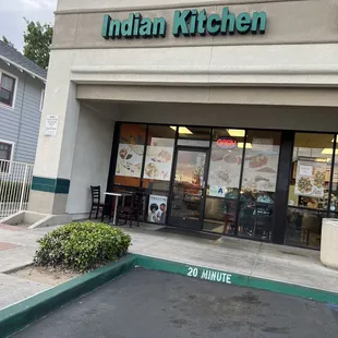 the front of the restaurant