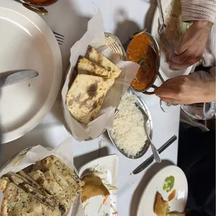 Malai Kofta in bottom left  Paneer in middle