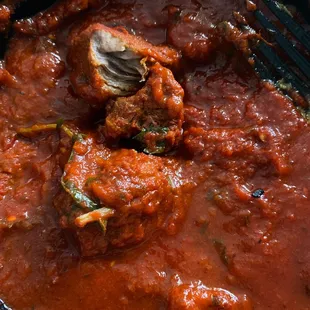 Definitely not the chicken vindaloo I ordered. This is lamb.