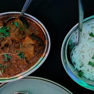 Tender and Spicy Goat Curry and Rice