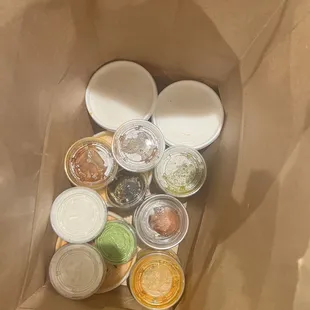 Two entrees takeout thali style