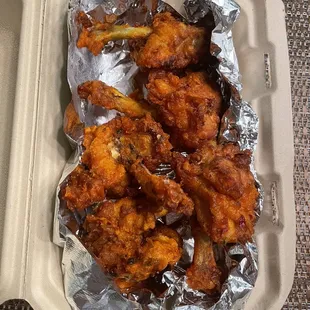chicken wings in foil