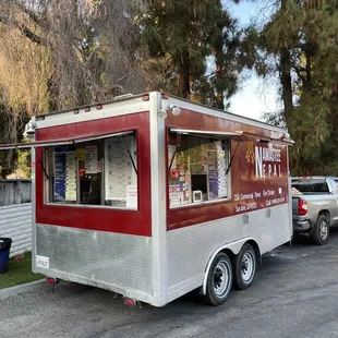 food truck parked in a parking lot