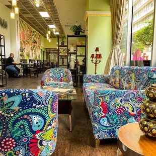 a colorful living room