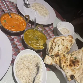 Saag Paneer with Saffron Basmati Rice