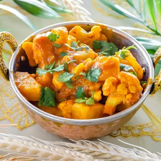 Aaloo Gobi with Saffron Basmati Rice