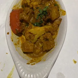 a plate of food on a table