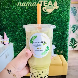 Mache boba tea