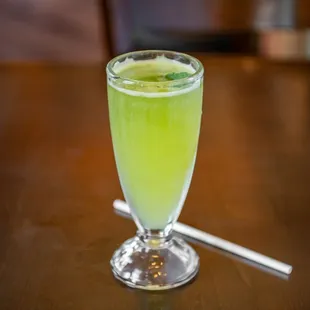 Fresh mint lemonade.