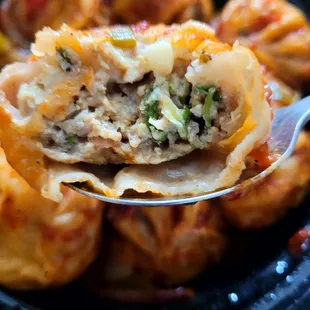 Chicken Chilli Momo Dumplings