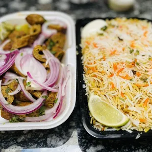 Chicken Seekh Kabab, Mutton Dum Biryani