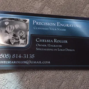 Chelsea will engrave your purchase. Her work is amazing.