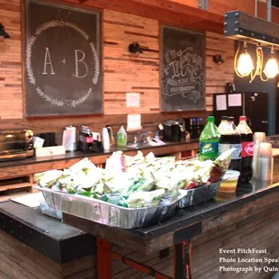 Nameless Catering provided food, during various PitchFeast events at The SpeakEasy!