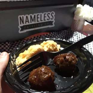 Meatballs and tortellini