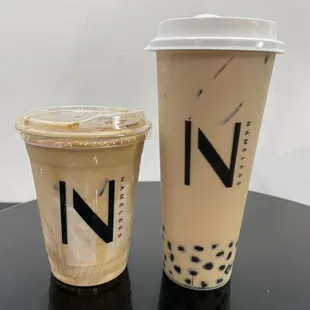 Dalgona coffee and milk tea