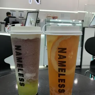 Rose Lychee Slush with Cheese Creama