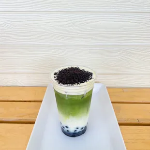 Matcha Oreo Latte