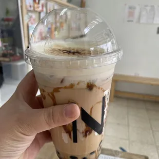 They have different of the drinks.Then i ordered the chess egg puff when I went there.They are really friendly and good service.